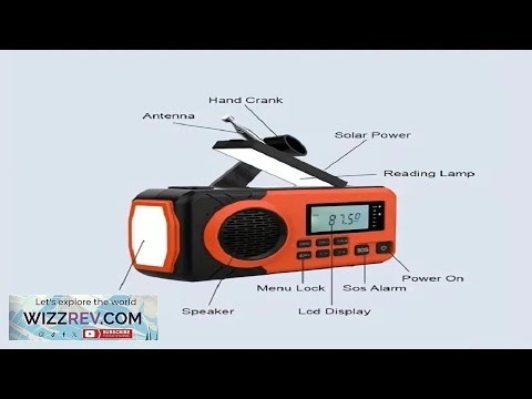 Solar Hand Crank Emergency Weather Radio SW AM FM Portable Radio with 3 LED Flashlight