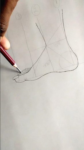 Part-1 How to Draw Foot, trick, feet Sketch, Easy Drawing #art #football #shorts