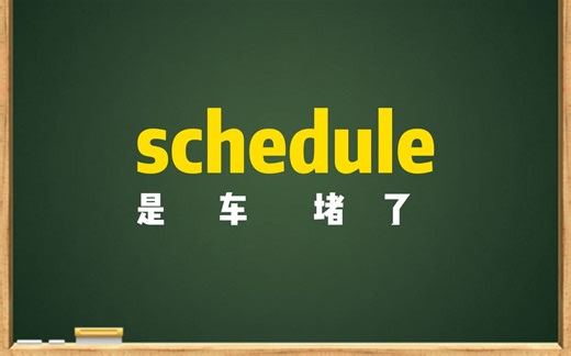 一秒钟记个单词“schedule”