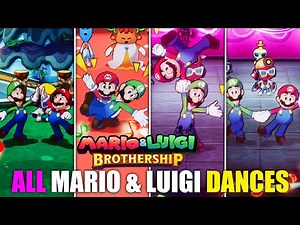 Mario and Luigi All Dancing Scenes & Poses - Mario & Luigi Brothership