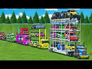 OVERSIZED LOAD TRANSPORT POLICE VS FIRE DEPARTMENT VS AMBULANCE VS COPS EMERGENCY! FS 25