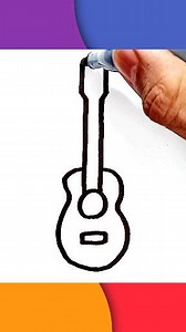Easy Guitar Drawing Tutorial😍💕 #drawing #easydrawing #painting | Easy Art Club