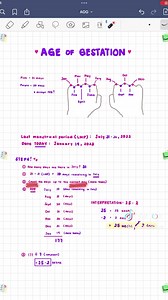 AGE OF GESTATION 🤰🏻💗 Computed this using basic calculator. Yes, basic calculators are allowed during the board exam. Sometimes, our clinical instructors just wants us to compute manually. Also, will share my notes soon! Wait lang po hehe. I hope you learned something today! 🫶🏻 #nursing #nursingtutor #gestation #aog #nursingtutorials #nursingstudent #obygn #pnle #fyp
