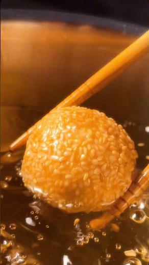Red bean sesame balls🫘 #cooking #food #recipe #chinesefood