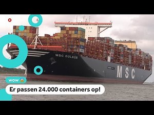 Het grootste containerschip ter wereld is in Rotterdam