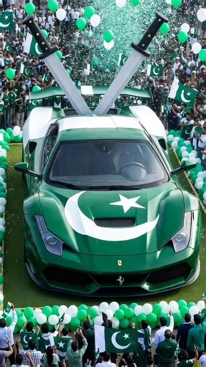 World’s Biggest Ferrari Shape Pakistan Flag Cake 🇵🇰 | 14 August Cake Cutting