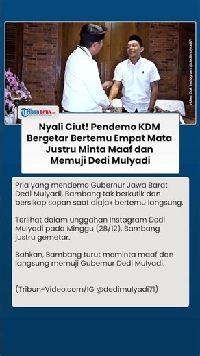 Pendemo Dedi Mulyadi Tak Berkutik dan Gemetar saat Bertemu, Langsung Minta Maaf hingga Puji KDM