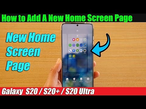 Galaxy S20/S20+: How to Add A New Home Screen Page