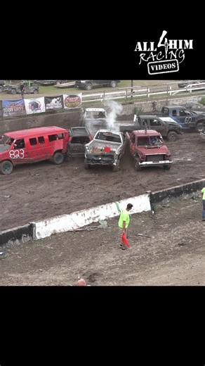 Clip from “Demolition Derby HARD HITS 2023” https://www.youtube.com/watch?v=VuIvIe6TiS4 #derby #demolitionderby #demoderby #derbycar #derbylife | All 4 Him Racing Videos