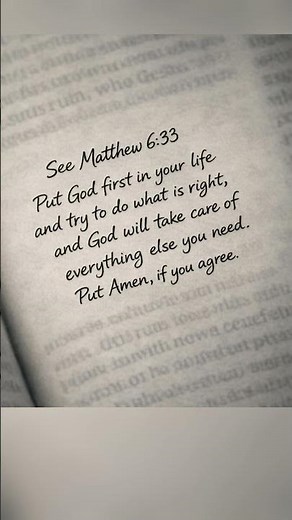 Matthew 6:33 🙏 Put God First