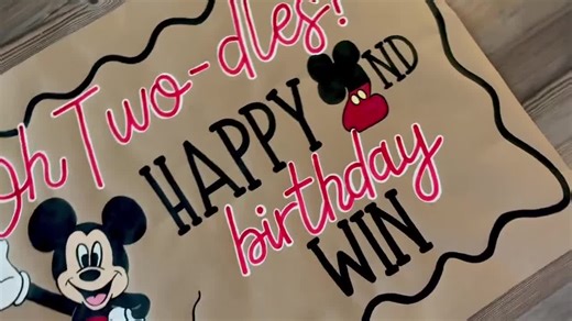 Custom Hand-painted M Mouse Birthday Banner - Etsy