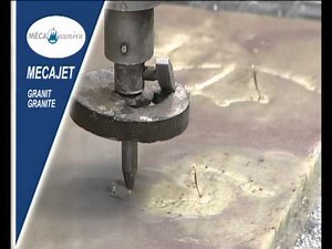 Découpe Granit par jet d'eau haute pression MECAJET - CNC water jet cutting machine for Granite