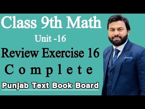 Class 9th Math Unit 16 Review Exercise 16- 9th Class Math Review Exercise 16 of 9th Class