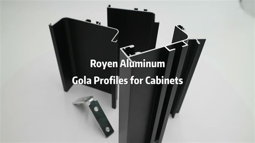 Royen Extrusion Factory Aluminum Profile Handle Gola for Horizontal Fixing Between Doors and Drawers