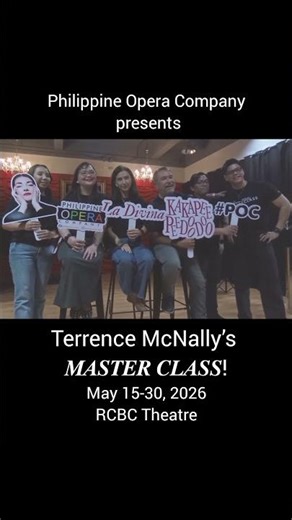 Cast of Philippine Opera Company's MASTER CLASS invites you to watch