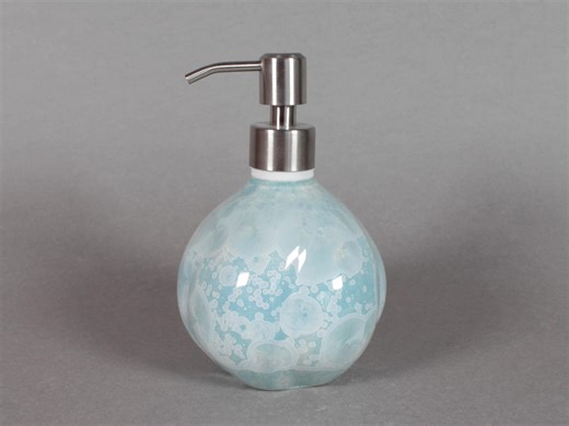 Light Blue Crystalline Glazed Lotion/soap Pump - Etsy