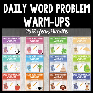 2nd Grade Daily Two-Step Addition & Subtraction Word Problems YEAR-LONG Bundle!