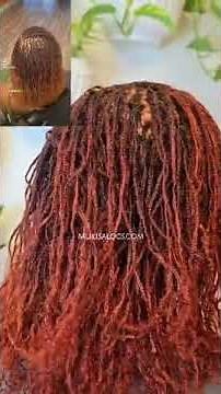 From copper to red! Update for Micro braid loc extensions at Mukisa locs