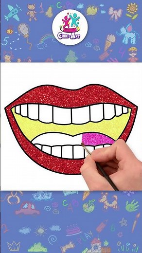 How to Draw Red Lips 👄 ✏️ Easy Drawing for Kids #shorts #howtodraw #drawing