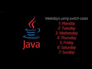 Printing Weekdays from 1 to 7 using Switch Case in Java