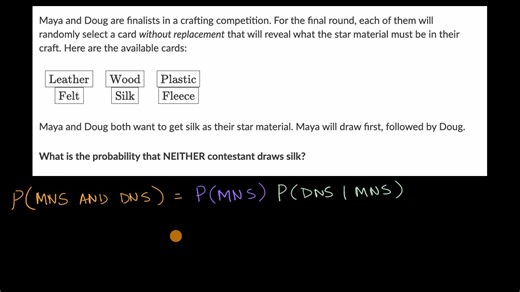 General multiplication rule example: dependent events