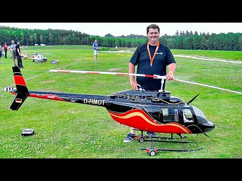 STUNNING !!! HUGE BELL-206 JETRANGER RC SCALE MODEL TURBINE HELICOPTER / FLIGHT DEMONSTRATION !!!