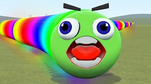 我从 Slither.io 游戏里做了ROBLOX饥饿彩虹虫