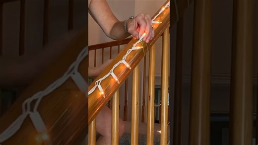 Wrap Christmas lights around your banister 🎅🎄☃️