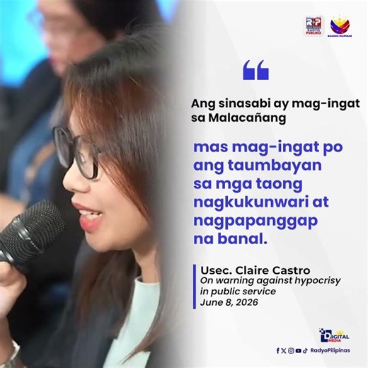 Usec. Castro: Mag-ingat sa nagpapanggap na banal