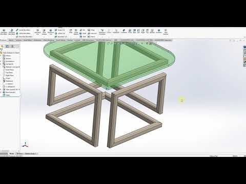 Solidworks Exercise 5 Design Steel Frame Table With Glass Top