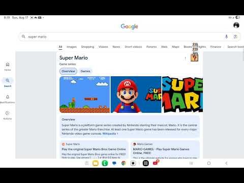 Super mario easter egg on Google
