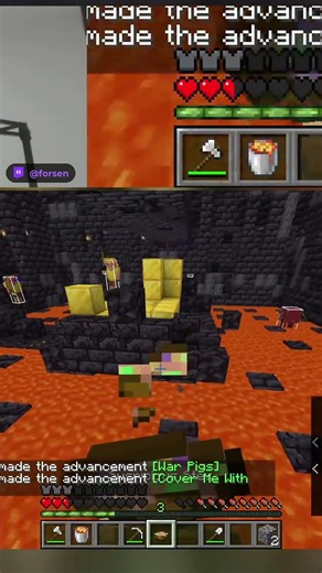 forsen goes for Gold and finds Diamonds 💎 #shorts #forsen #Minecraft