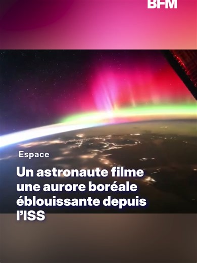 Aurore boréale vue depuis la Station spatiale internationale
