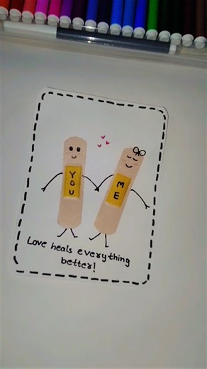 Handmade card for your loved ones | DIY easy card idea #diy #craft #handmade#giftideas #couple
