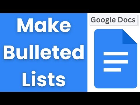 How to Use Bulleted Lists in Google Docs