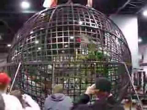 Motorcycle sphere of death goes wrong