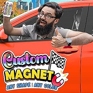 Full Color Custom Car Magnet with Your Logo ║ Advertise Your Business Vehicle Magnetic ║ Professionally Printed for Your Car Van Truck ║ Reflective Option Available║ We Print All Made in The USA