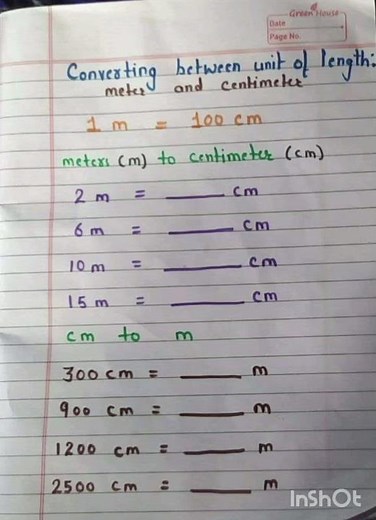 Converting unit length of meter and centimeters