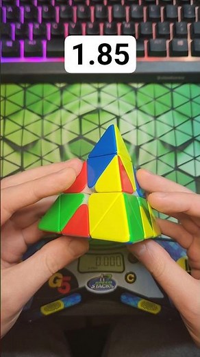 Pyraminx Solve of the Day 11/1 🏆 - 1.85 #pyraminx #rubikscube #speedcubing #cubing #puzzle #shorts
