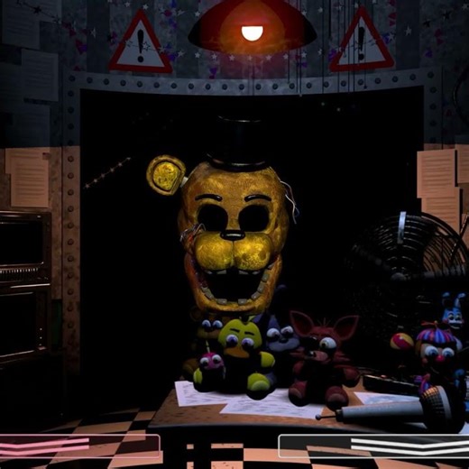 Withered Golden Freddy FNaF in Real Time Voice Line Animated