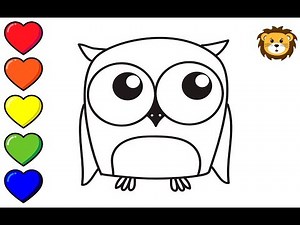 How to draw an easy owl step by step - Como dibujar un buho facil paso a paso - Dibujos faciles