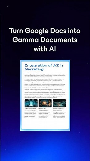 Transform Any Google Doc into a Beautiful Gamma Document