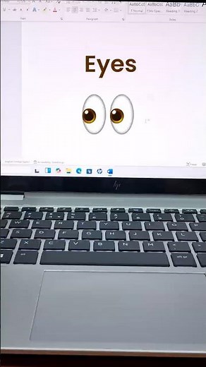 Eyes 👀 Symbol in MS Word | Unicode 1F440 | #asmr #computer #shorts #eyemakeup