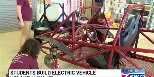 High school STEM students are building an electric vehicle in the classroom