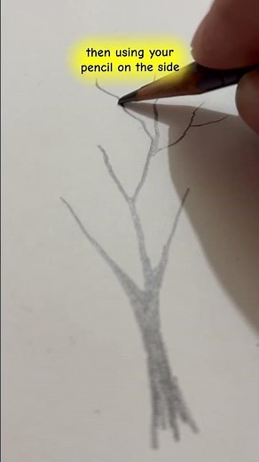 A simple way to draw a winter tree