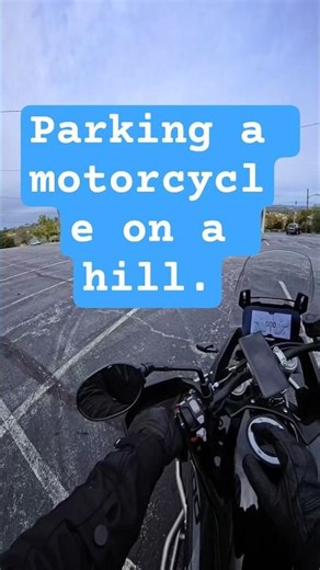 Parking a motorcycle on a hill. #motorcycle #bikelife #motorbike #moto #park