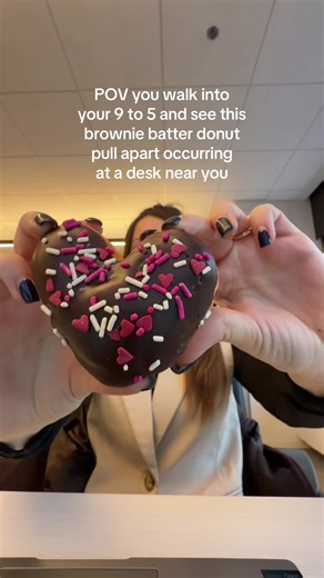 Indulging in Brownie Batter Donuts After Work