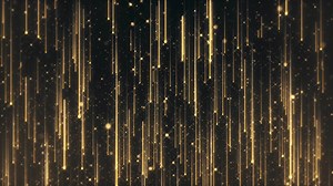 Abstract background animation with glittering shiny gold particles and falling golden stars. This luxury shiny glamorous awards ceremony motion background animation is full HD and a seamless loop.