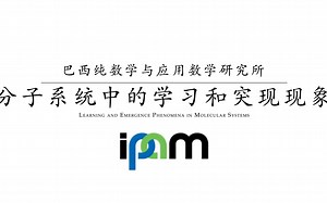 【ipam】分子系统中的学习和突现现象(中英双语)
