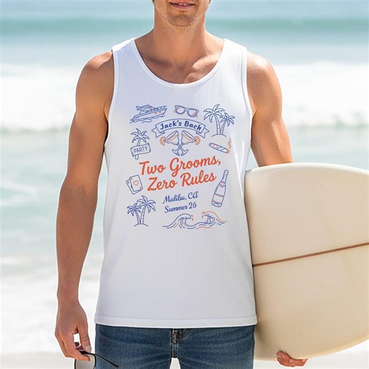 Gay Bachelor Party Personalized Tank Top Two Grooms Zero Rules Custom Bachelor Party Gift Gay Wedding Gay Couple Gay Bachelor Trip Gay - Etsy